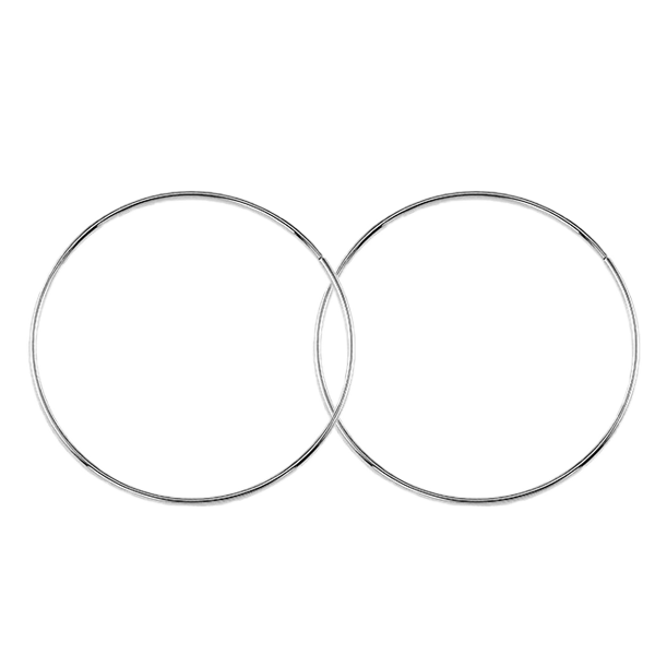 10K White Gold 42mm Sleeper Earrings