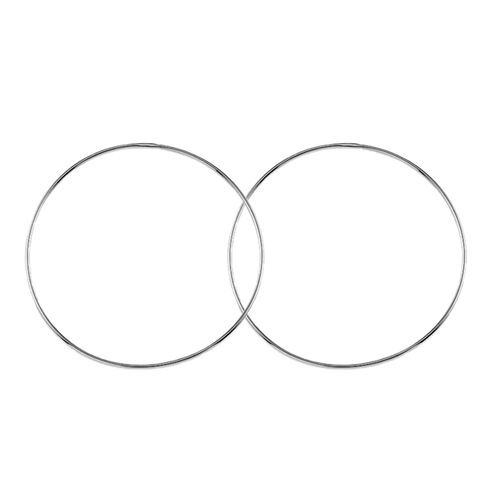 10K White Gold 52mm Sleeper Earrings