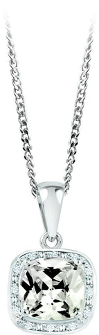 10K White Gold 0.06TDW Diamond Earrings